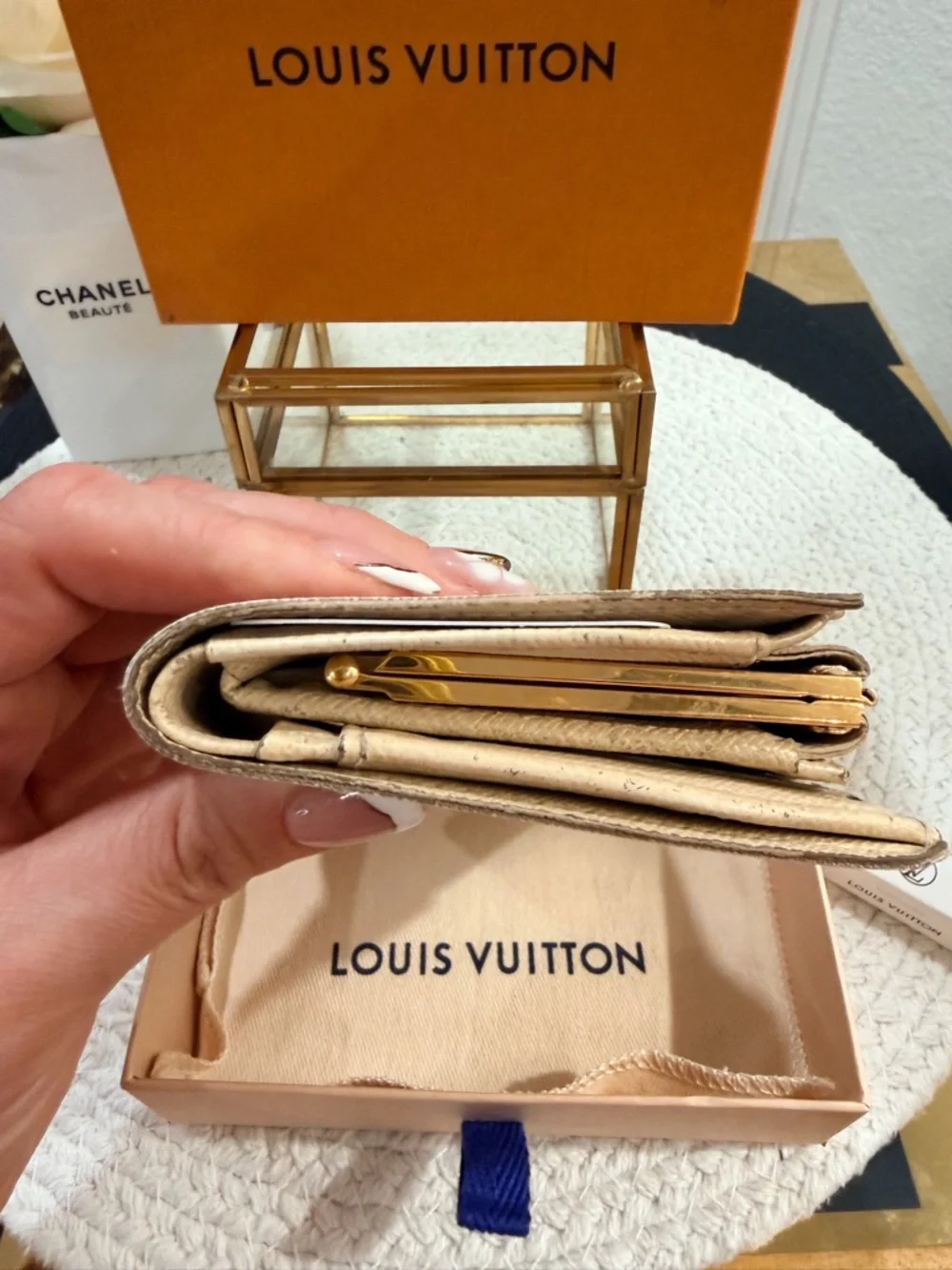 LV Damier Azur Port Feuille Vienoise French Purse Wallet, Dusty, Box,  Apogée - Picture 13 of 17